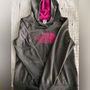 Women’s The Northface Pullover Hoodie Gray and Pink Size Large